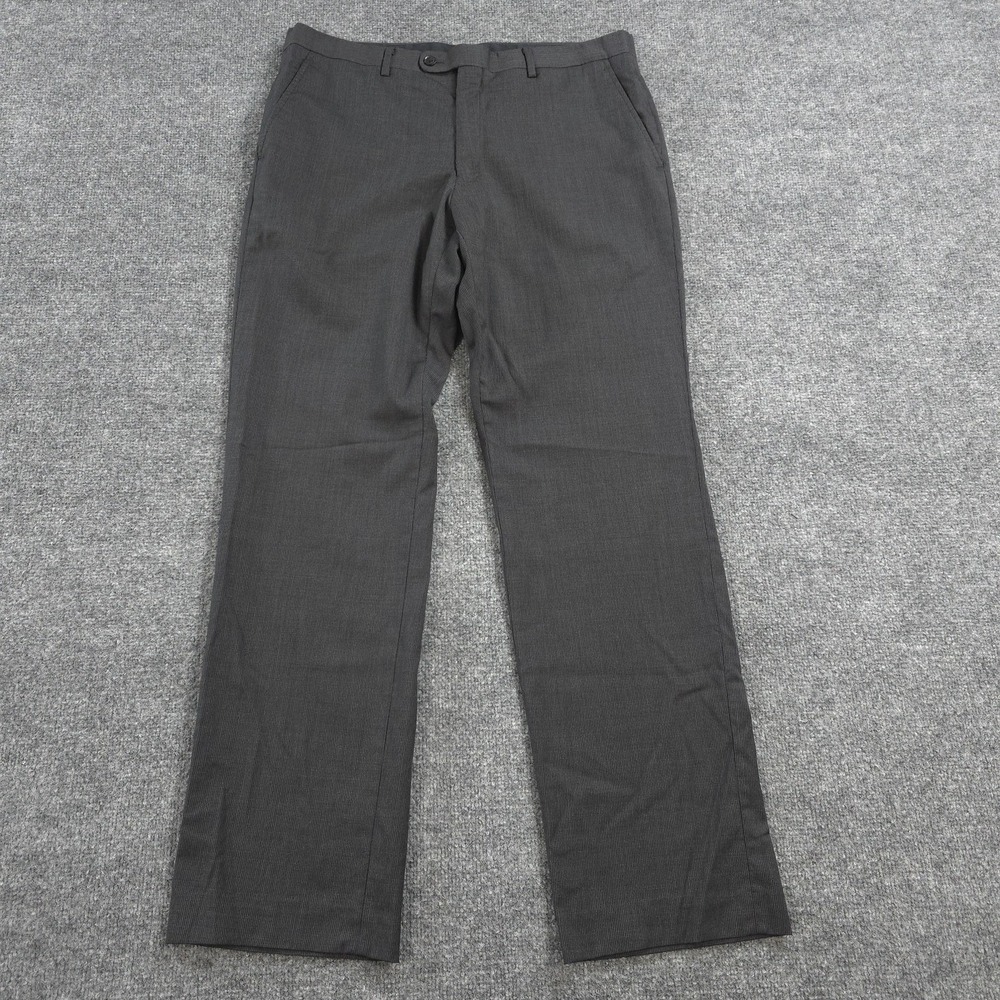 John‎ Varvatos Pants Mens 32x33 Gray Pinstripe Dress Slacks Business Office